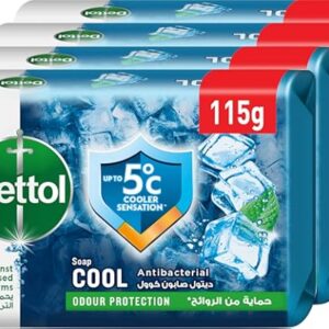dettol cool antibacterial bathing soap bar for effective germ protection personal hygiene odour pro 76.0